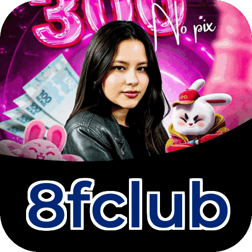 Plataforma 8fclub mostrando interface moderna, jogos certificados e recursos de segurança licenciados